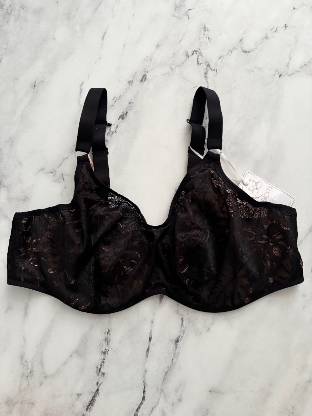 Elomi Bra Black Kelsey Underwire Unlined EL300524BLK Nwt 42J